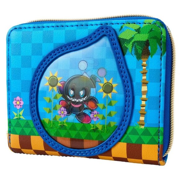 Loungefly Sonic the Hedgehog Chaos Garden Lenticular Wallet NWT - Picture 1 of 4